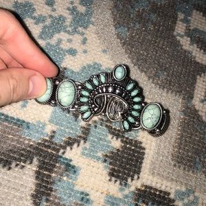 Turquoise Elastic Squash Bracelet